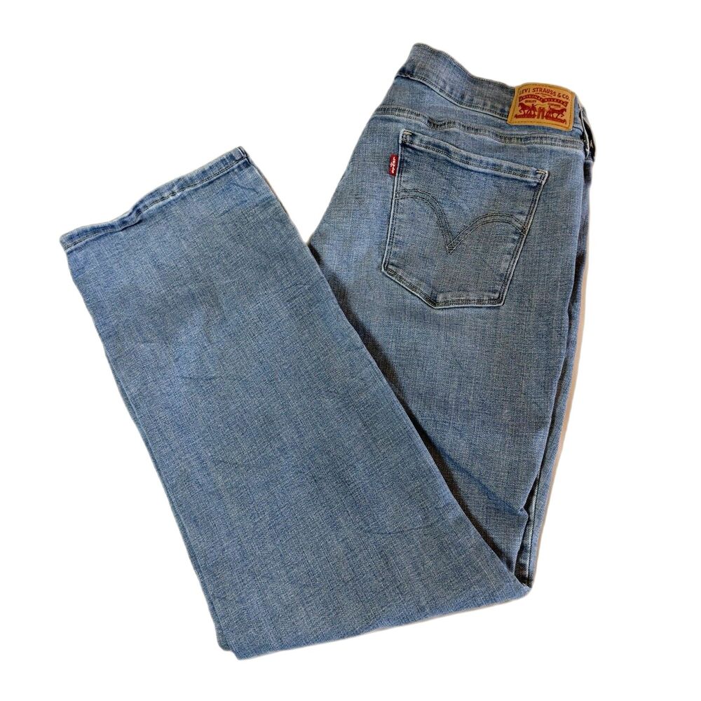 Levi's Women’s 505 Straight Leg Jeans Size 14 Blue Denim Medium Wash